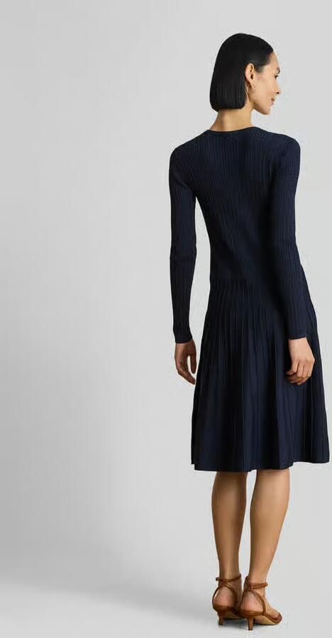 Lauren Ralph Lauren Tricotjurk met geplisseerde zoom van de rok - Foto 2