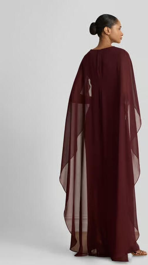 Lauren Ralph Lauren Vloeiende avondjurk met cape-detail - Foto 2