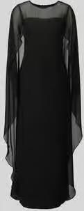 Lauren Ralph Lauren Vloeiende avondjurk met cape-detail