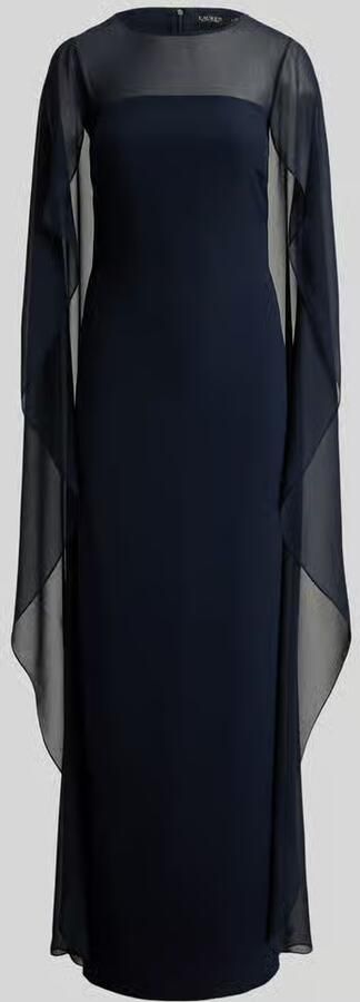 Lauren Ralph Lauren Vloeiende avondjurk met cape-detail - Foto 3