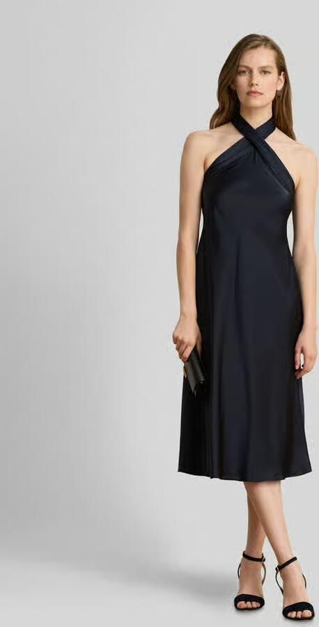 Lauren Ralph Lauren Vloeiende cocktailjurk met halter om te strikken - Foto 3