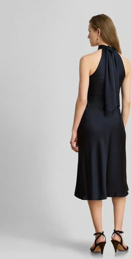 Lauren Ralph Lauren Vloeiende cocktailjurk met halter om te strikken - Foto 2