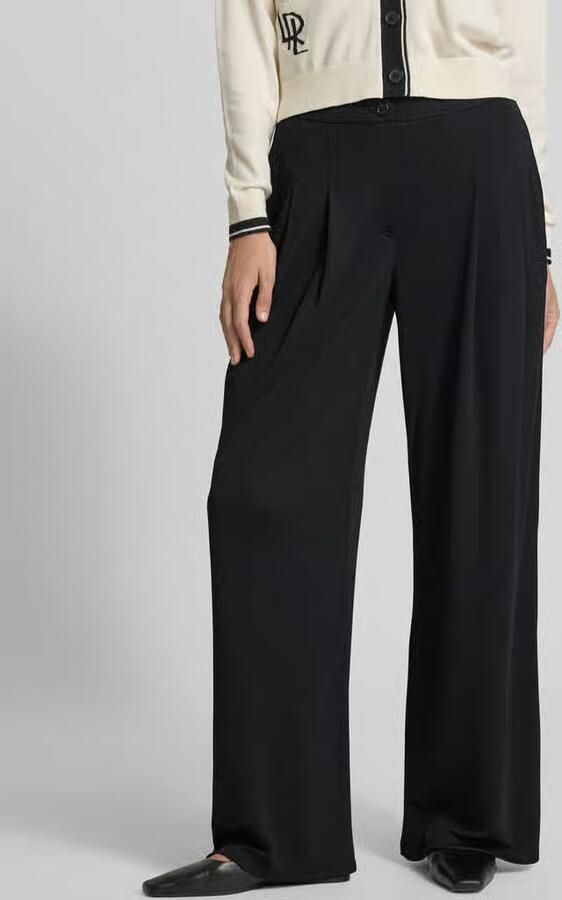Lauren Ralph Lauren Wide leg bandplooibroek met steekzakken model 'CHABRELL' - Foto 2
