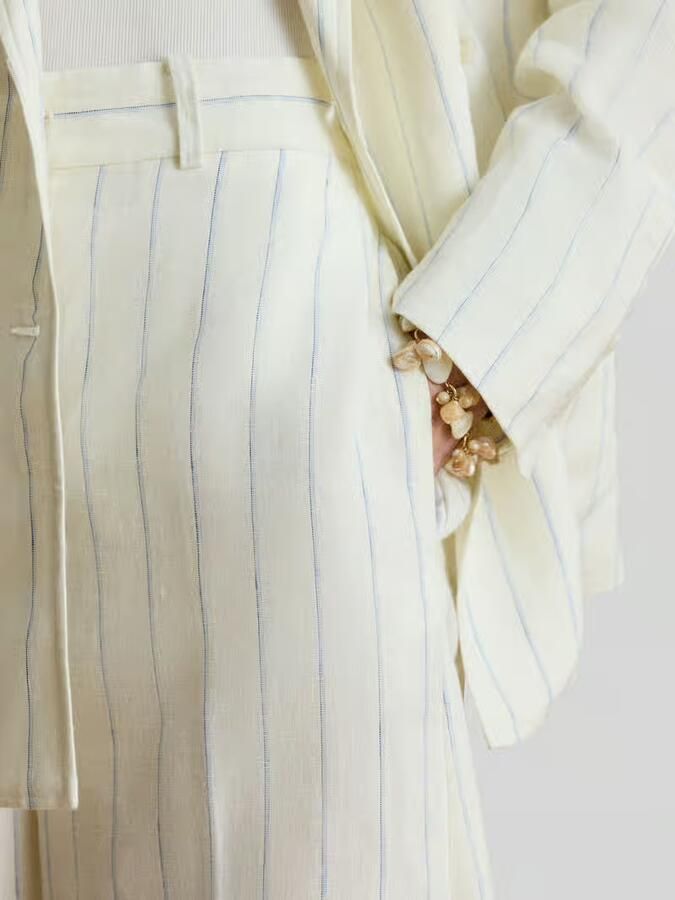 Lauren Ralph Lauren Wide leg broek van puur linnen