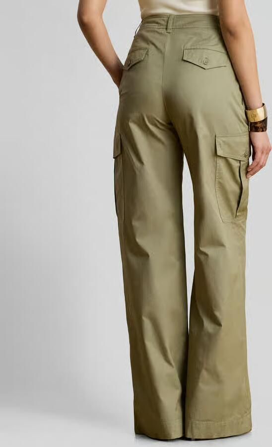 Lauren Ralph Lauren Wide leg cargobroek van puur katoen - Foto 3