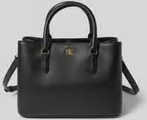 Ralph Lauren Zwarte Leren Handtas met Meerdere Compartimenten Black Dames - Foto 19