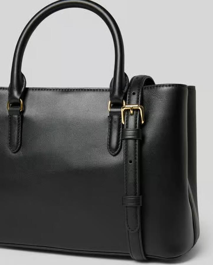 Ralph Lauren Zwarte Leren Handtas met Meerdere Compartimenten Black Dames - Foto 8