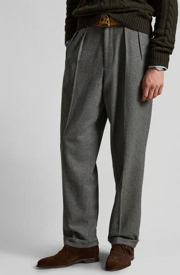 Polo Ralph Lauren relaxed fit bandplooibroek van wol met bandplooi - Foto 3