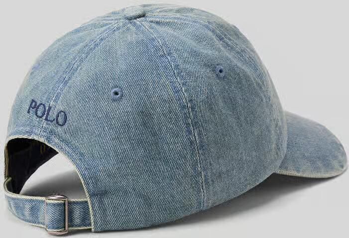 Polo Ralph Lauren Baseballpet van denim met gestikt logo