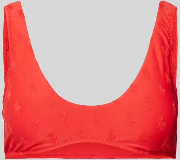 Polo Ralph Lauren Bikinitop in bustiermodel met structuurmotief met logo
