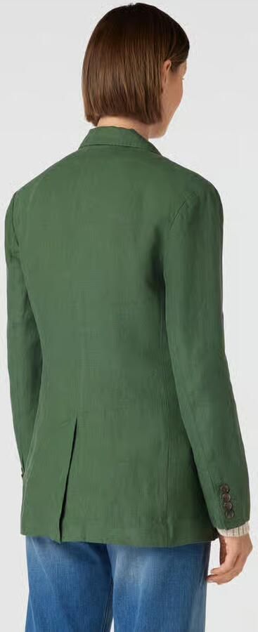Ralph Lauren Linnen Double-Breasted Blazer Green Dames - Foto 4