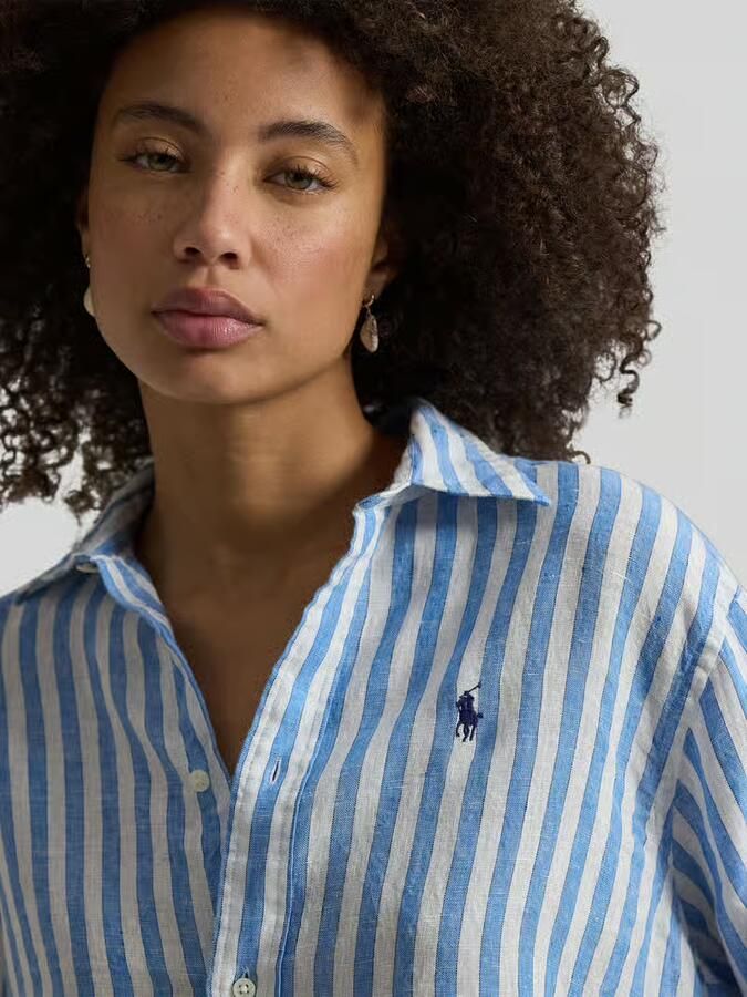 Polo Ralph Lauren Boxy fit Overhemdblouse van puur linnen