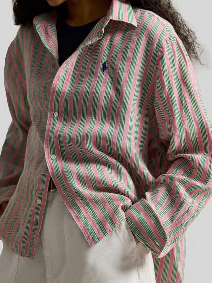 Polo Ralph Lauren Boxy fit Overhemdblouse van puur linnen