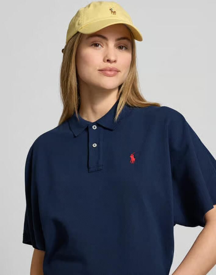 Polo Ralph Lauren Boxy fit poloshirt met labelstitching - Foto 2