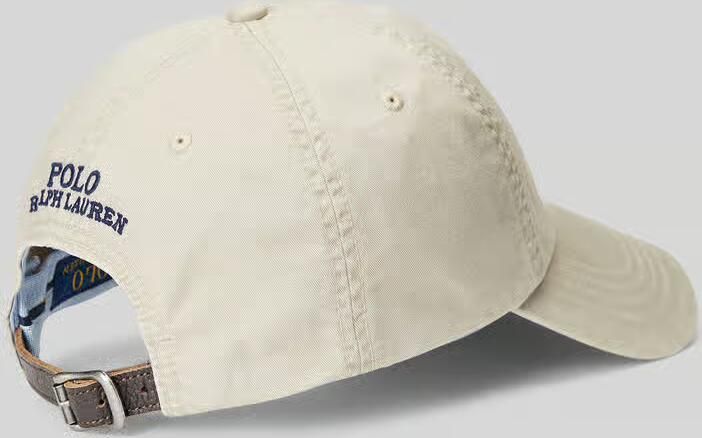Polo Ralph Lauren Baseballpet in kaki met labelstitching - Foto 2