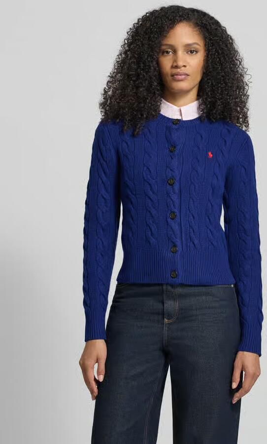Polo Ralph Lauren Cardigan van een mix van wol en kasjmier met labelstitching - Foto 2