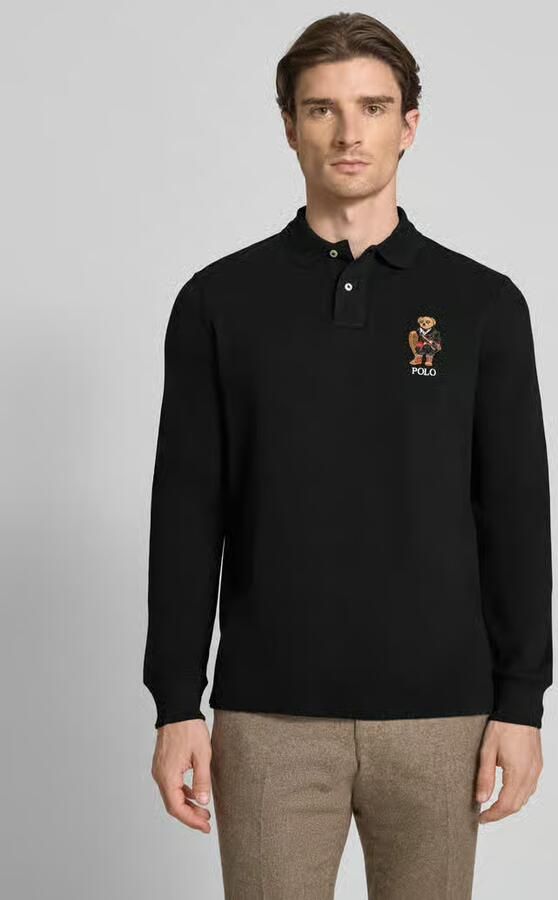 Polo Ralph Lauren Classic fit poloshirt met labelstitching - Foto 2