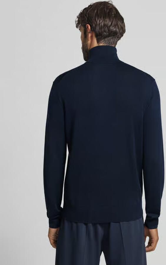 Ralph Lauren Blauwe wollen trui met hoge kraag en geborduurde pony Blue Heren - Foto 11