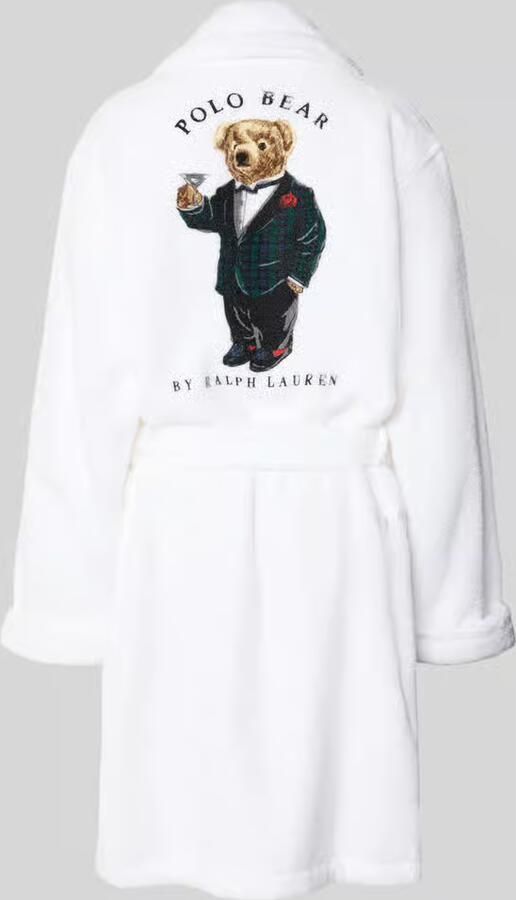 Polo Ralph Lauren comfort fit badjas van puur katoen model 'ICONIC BEAR' - Foto 2