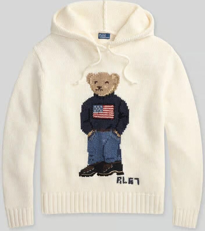 Polo Ralph Lauren Comfort Fit gebreide hoodie met Polo Bear-intarsia - Foto 2