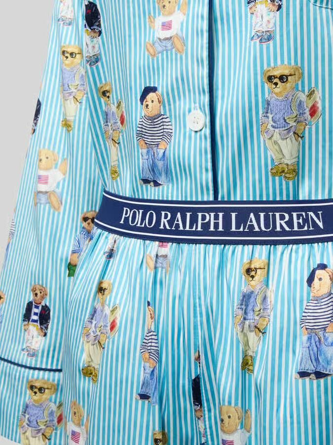 Polo Ralph Lauren comfort fit pyjama van puur katoen model 'Iconic Bear'