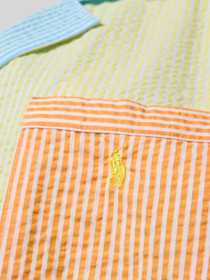 Polo Ralph Lauren comfort fit pyjama van puur katoen model 'SCALLOP SEERSUCKER'