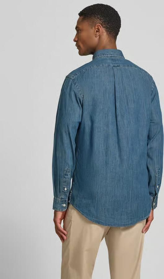 Polo Ralph Lauren Overhemd Lange Mouw CHEMISE CINTREE SLIM FIT EN JEAN DENIM BOUTONNE LOGO PONY PLAYER - Foto 19