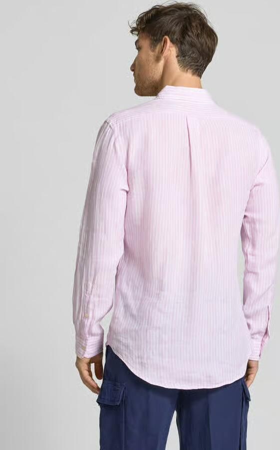 Polo Ralph Lauren Custom fit linnen overhemd met labelstitching