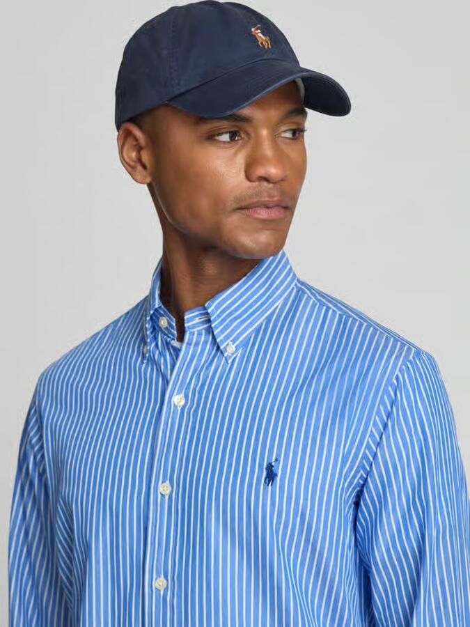 Polo Ralph Lauren Overhemd Lange Mouw CHEMISE AJUSTEE CUSTOM FIT EN POPELINE RAYEE