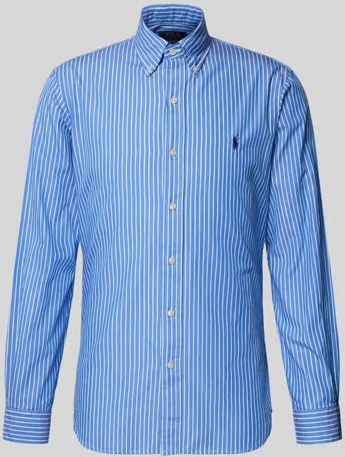 Polo Ralph Lauren Overhemd Lange Mouw CHEMISE AJUSTEE CUSTOM FIT EN POPELINE RAYEE - Foto 2
