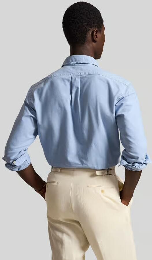Polo Ralph Lauren Overhemd Lange Mouw CHEMISE CUSTOM FIT EN OXFORD LEGER - Foto 2