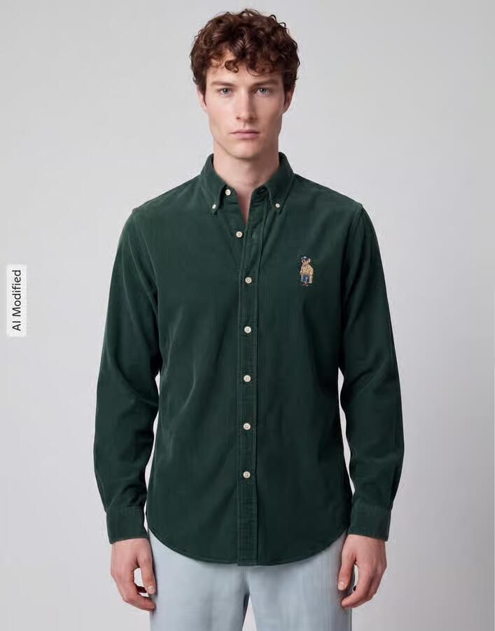 Polo Ralph Lauren custom fit vrijetijdsoverhemd van puur katoen met polo bear-stitching - Foto 2