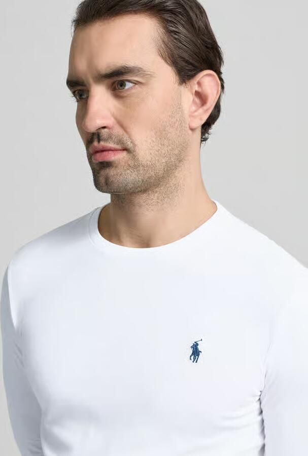 Polo Ralph Lauren Custom slim fit shirt met lange mouwen met labelstitching