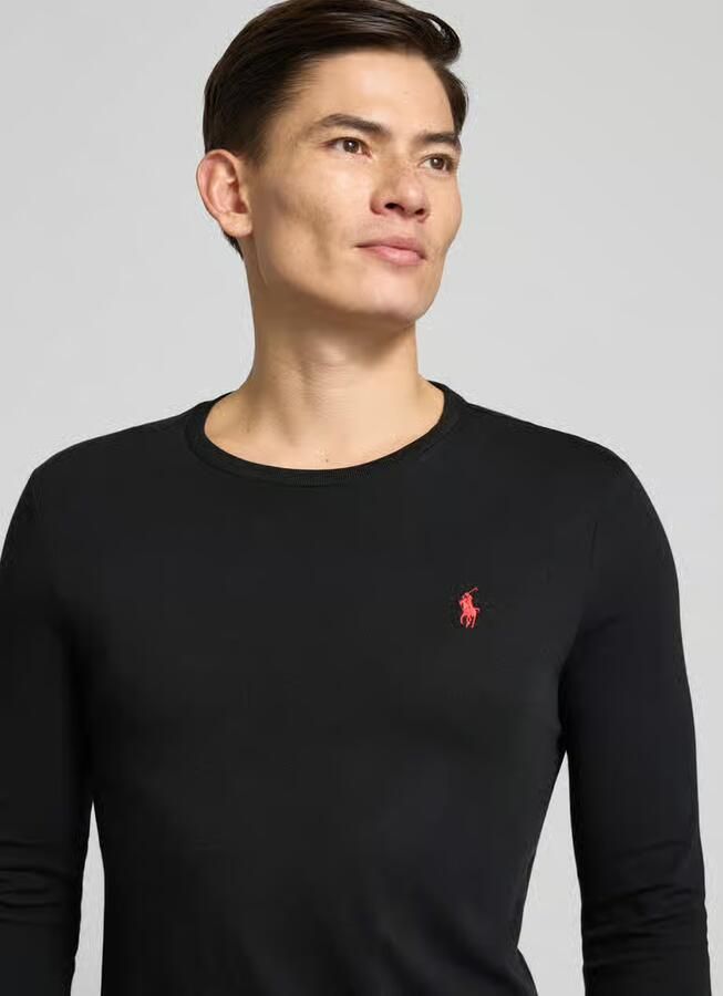 Polo Ralph Lauren Custom slim fit shirt met lange mouwen met labelstitching