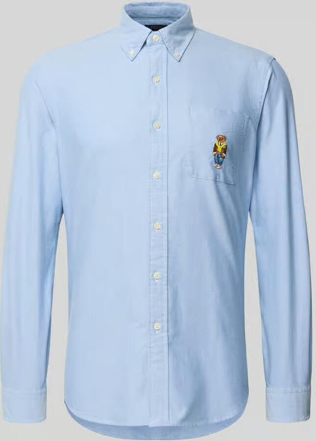 Polo Ralph Lauren Custom slim fit vrijetijdsoverhemd met motiefstitching