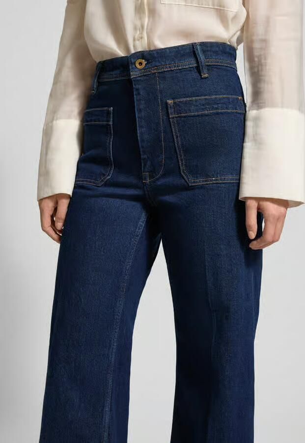 POLO Ralph Lauren high waist wide leg jeans dark blue denim - Foto 4