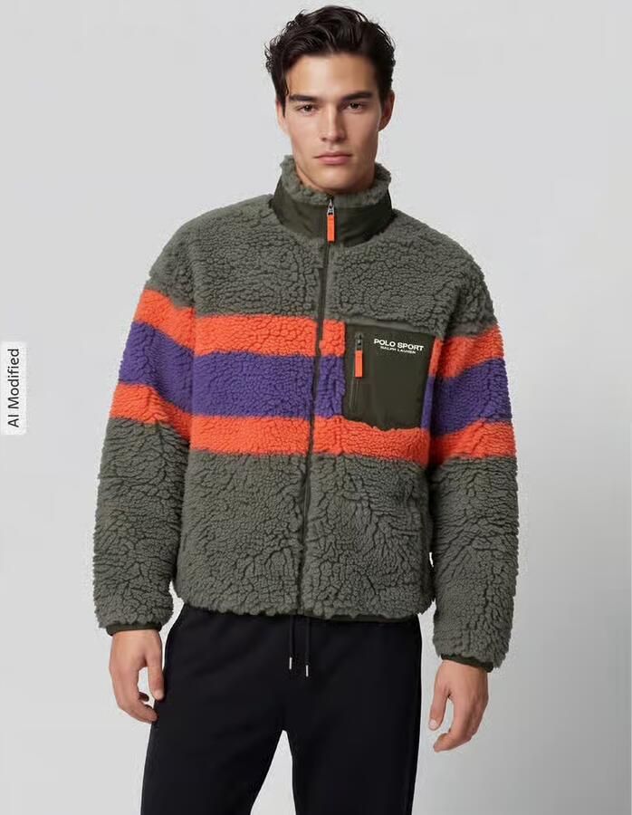 Polo Ralph Lauren Fleecejack met contrasterende borstzak - Foto 2