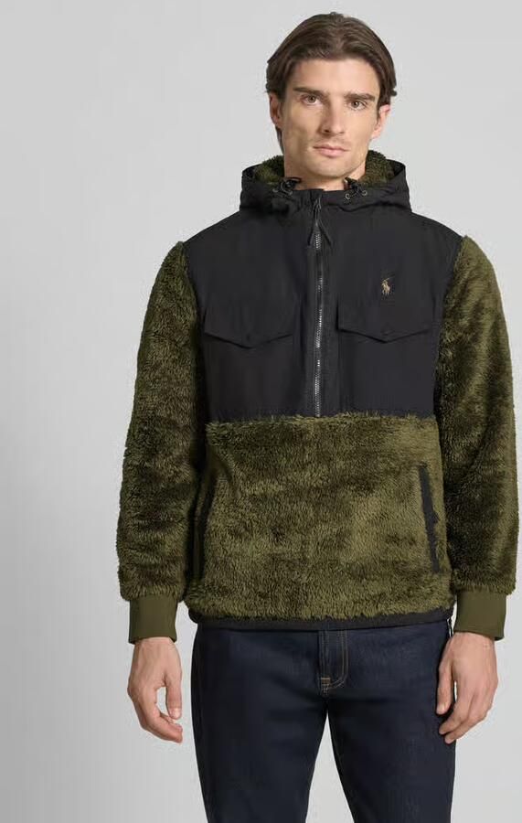 Polo Ralph Lauren Fleecepullover met capuchon en borstzakken model 'CURLY' - Foto 2