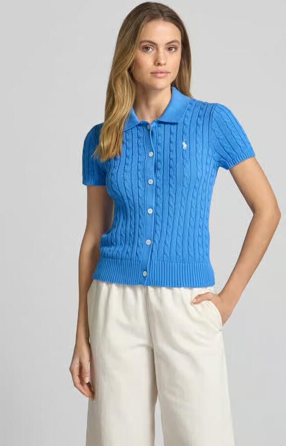 Polo Ralph Lauren Gebreid jack met 1 2-mouwen en polokraag - Foto 2