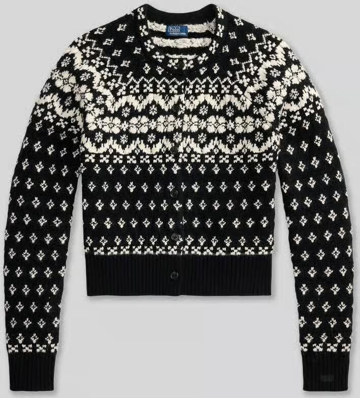 Polo Ralph Lauren Gebreid jack met geribde boord