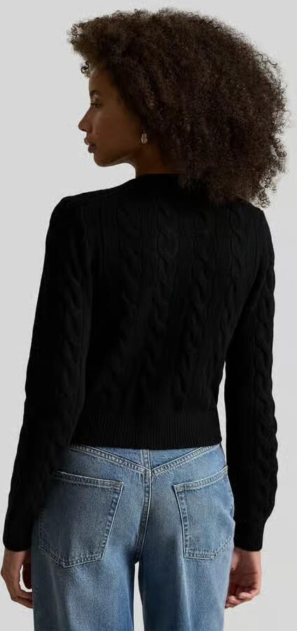 Polo Ralph Lauren Cardigan van een mix van lanawol en kasjmier met kabelpatroon - Foto 3