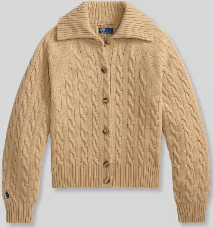 Polo Ralph Lauren Regular fit gebreid jack van mix van wol en kasjmier