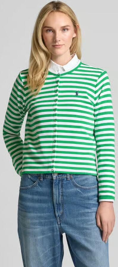 Polo Ralph Lauren Gebreide jacks met logostitching model 'TERRY' - Foto 2