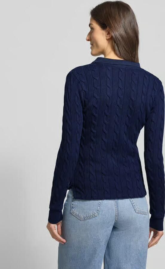 Polo Ralph Lauren Gebreide pullover met kabelpatroon en polokraag - Foto 3