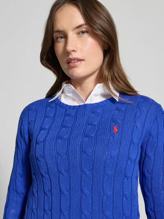 Polo Ralph Lauren Gebreide pullover met kabelpatroon model 'JULIANNA' - Foto 2