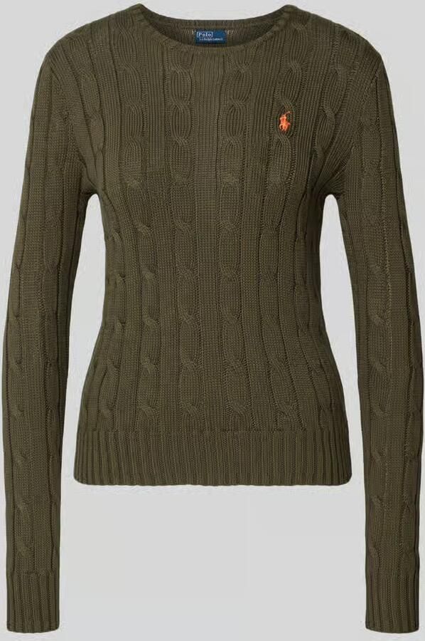 Polo Ralph Lauren Gebreide pullover met kabelpatroon model 'JULIANNA'