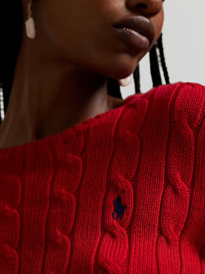 Polo Ralph Lauren Gebreide pullover met kabelpatroon model 'JULIANNA' - Foto 2