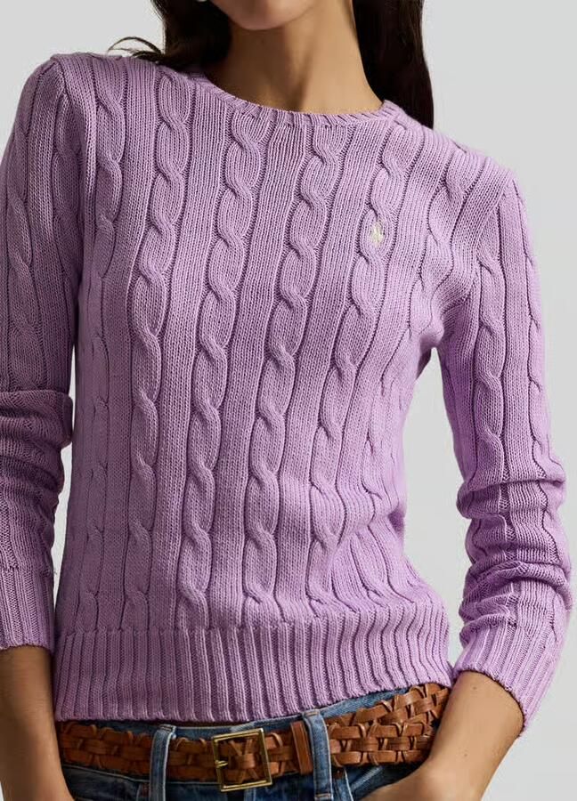 Polo Ralph Lauren Gebreide pullover met kabelpatroon model 'JULIANNA' - Foto 2