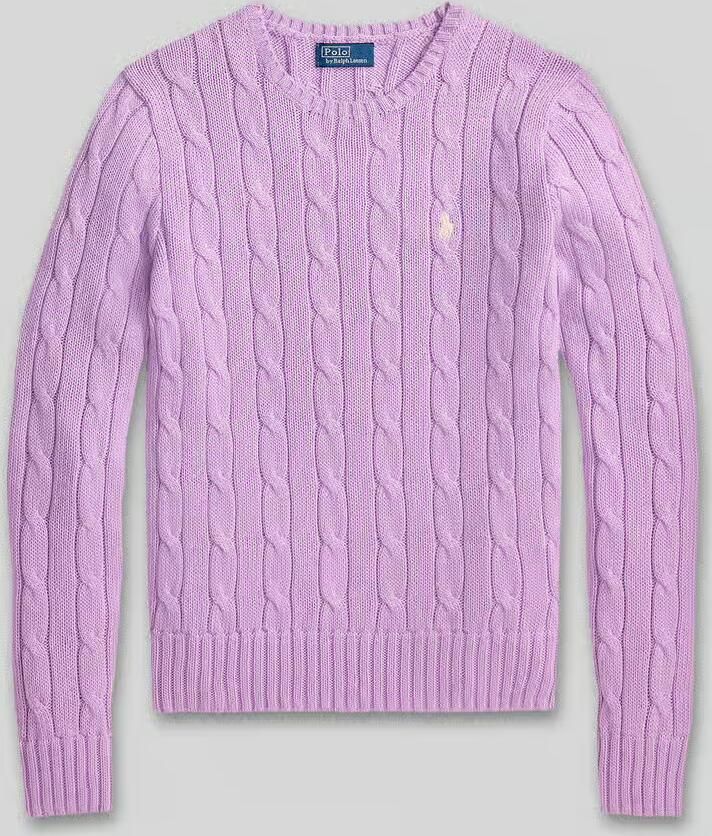 Polo Ralph Lauren Gebreide pullover met kabelpatroon model 'JULIANNA'