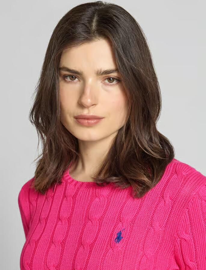 Polo Ralph Lauren Gebreide pullover met kabelpatroon model 'JULIANNA'